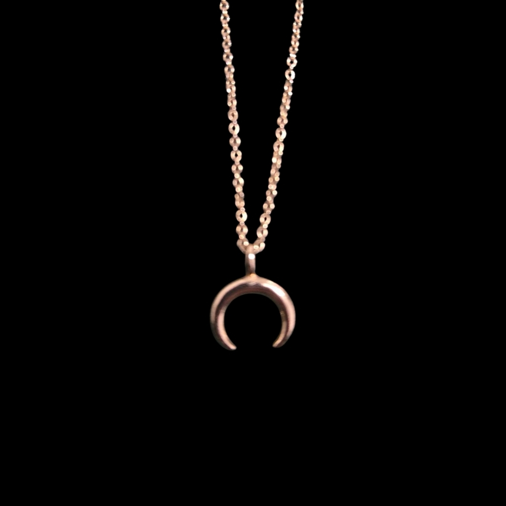 Gold Crescent Moon Necklace